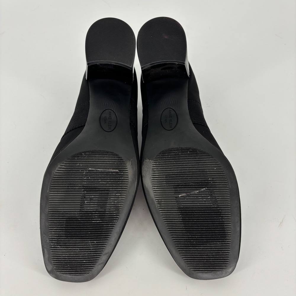 Anne Klein Thomaston Block Heel Pump Black Women Size 8.5 Square Toe Comfort - Picture 9 of 10
